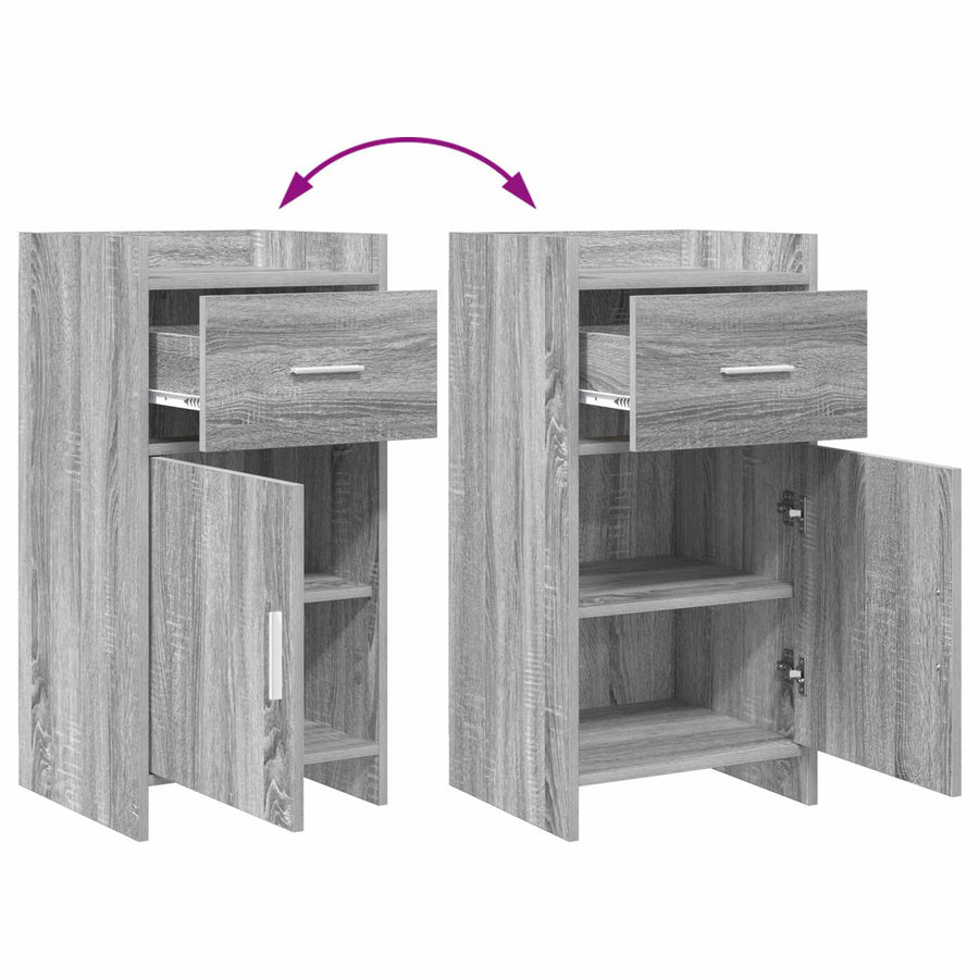 Dressoir Grijs Sonoma 40 x 36 x 80 cm Bewerkt hout