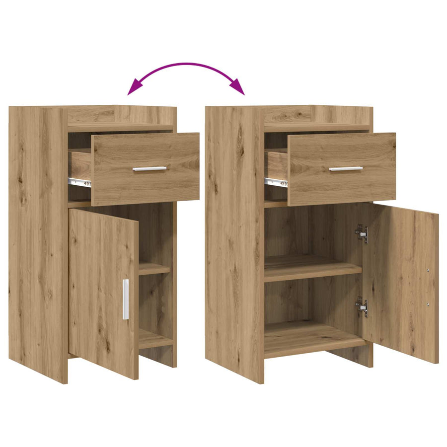 Dressoir Artisanaal eiken 40 x 36 x 80 cm Bewerkt hout
