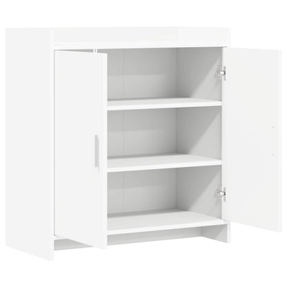 Dressoir Wit 72 x 36 x 80 cm Bewerkt hout