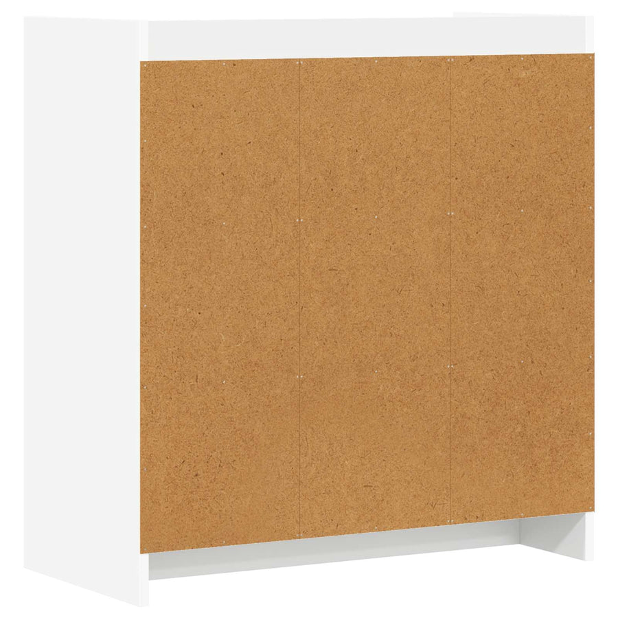 Dressoir Wit 72 x 36 x 80 cm Bewerkt hout
