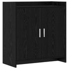 Dressoir 72x36x80 cm zwart eiken bewerkt hout