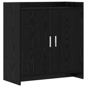 Dressoir 72x36x80 cm zwart eiken bewerkt hout