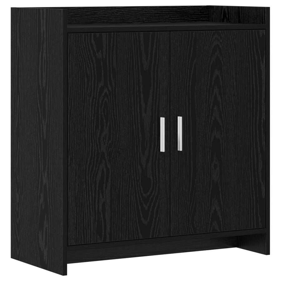 Dressoir Zwart eiken 72 x 36 x 80 cm Bewerkt hout