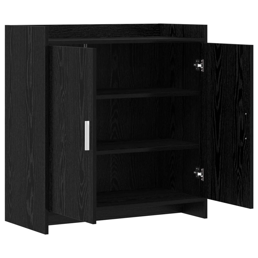 Dressoir Zwart eiken 72 x 36 x 80 cm Bewerkt hout