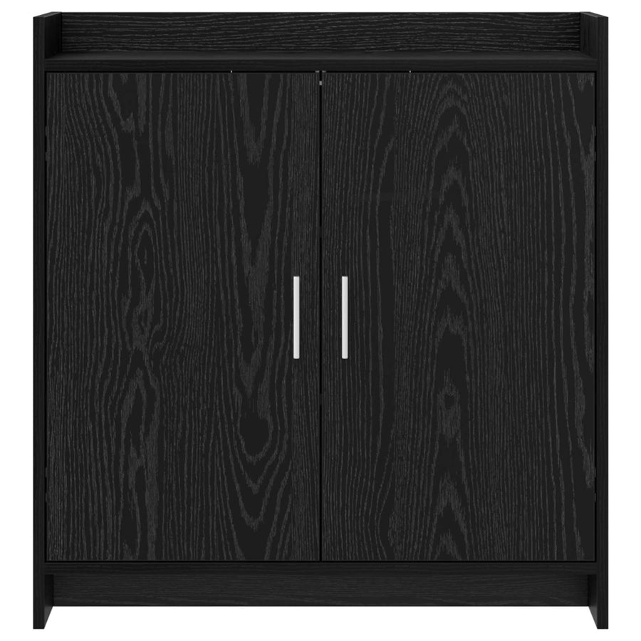 Dressoir Zwart eiken 72 x 36 x 80 cm Bewerkt hout