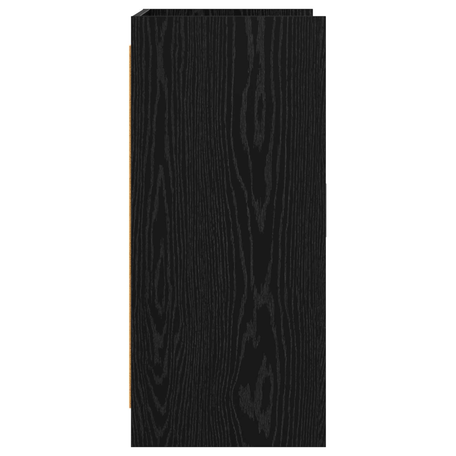 Dressoir Zwart eiken 72 x 36 x 80 cm Bewerkt hout