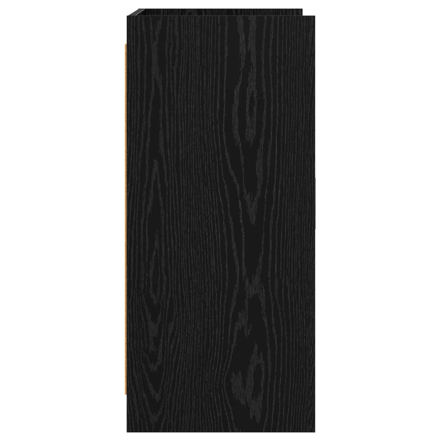 Dressoir Zwart eiken 72 x 36 x 80 cm Bewerkt hout