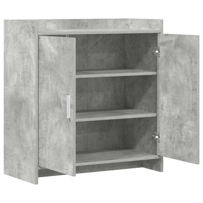 Dressoir Betongrijs 72 x 36 x 80 cm Bewerkt hout
