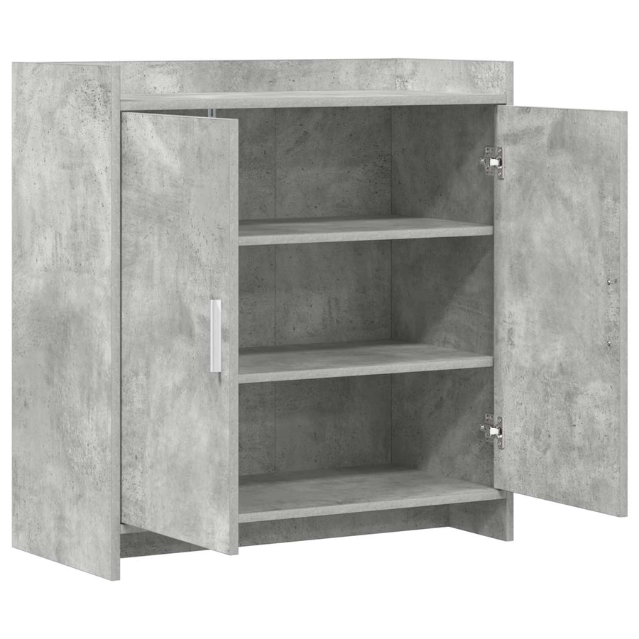 Dressoir Betongrijs 72 x 36 x 80 cm Bewerkt hout