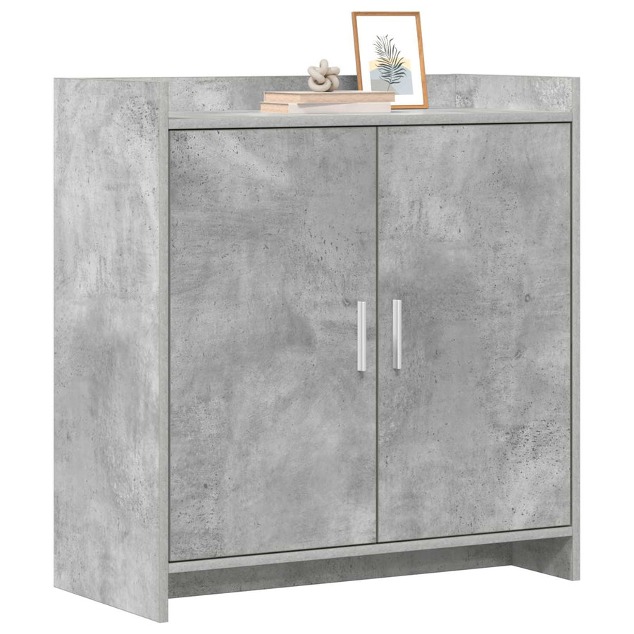 Dressoir Betongrijs 72 x 36 x 80 cm Bewerkt hout