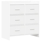 Dressoir 75x33x80 cm wit bewerkt hout