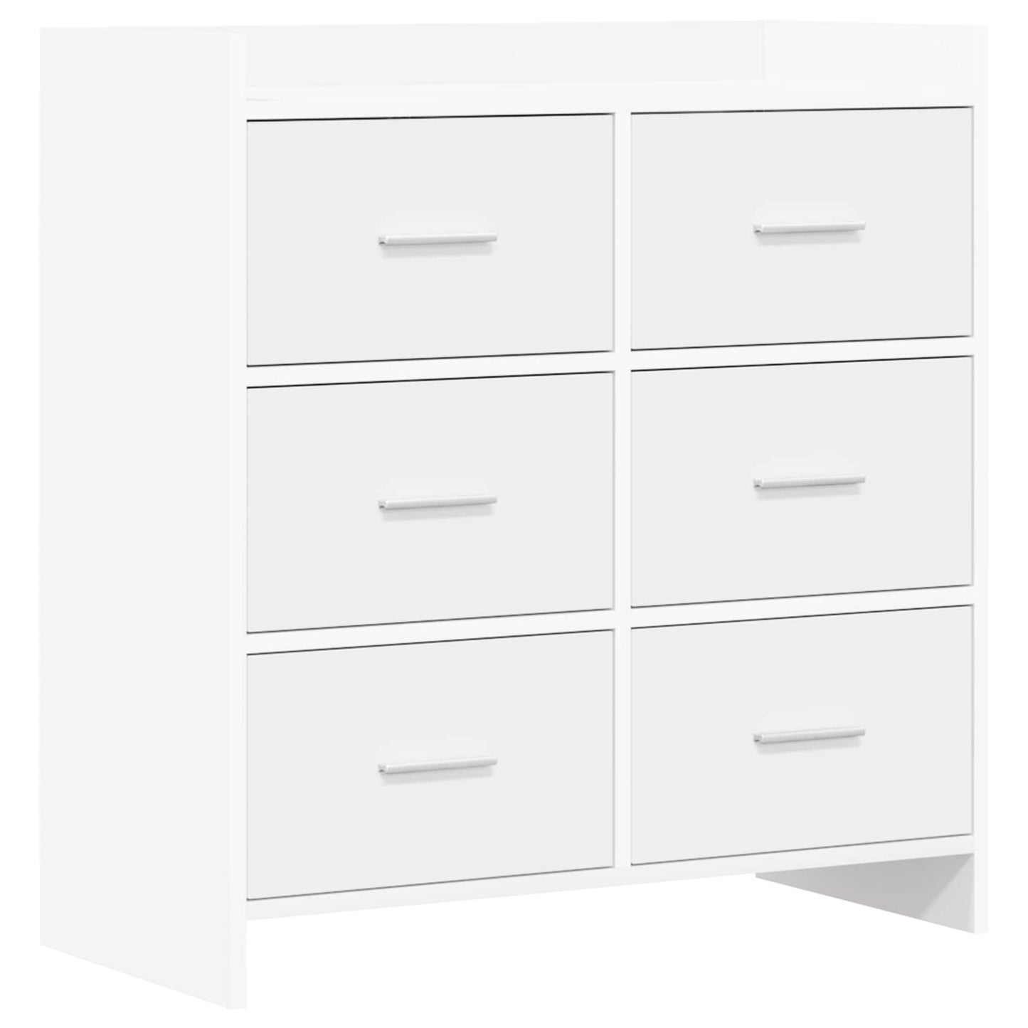 Dressoir Wit 75 x 33 x 80 cm Bewerkt hout
