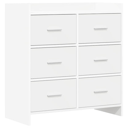 Dressoir Wit 75 x 33 x 80 cm Bewerkt hout
