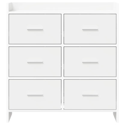 Dressoir Wit 75 x 33 x 80 cm Bewerkt hout