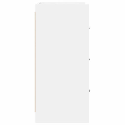 Dressoir Wit 75 x 33 x 80 cm Bewerkt hout