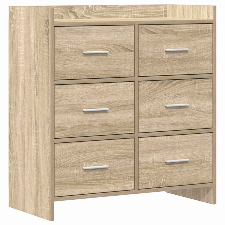 Dressoir Sonoma Eiken 75 x 33 x 80 cm Bewerkt hout
