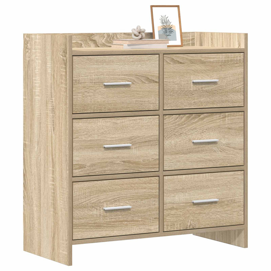 Dressoir Sonoma Eiken 75 x 33 x 80 cm Bewerkt hout