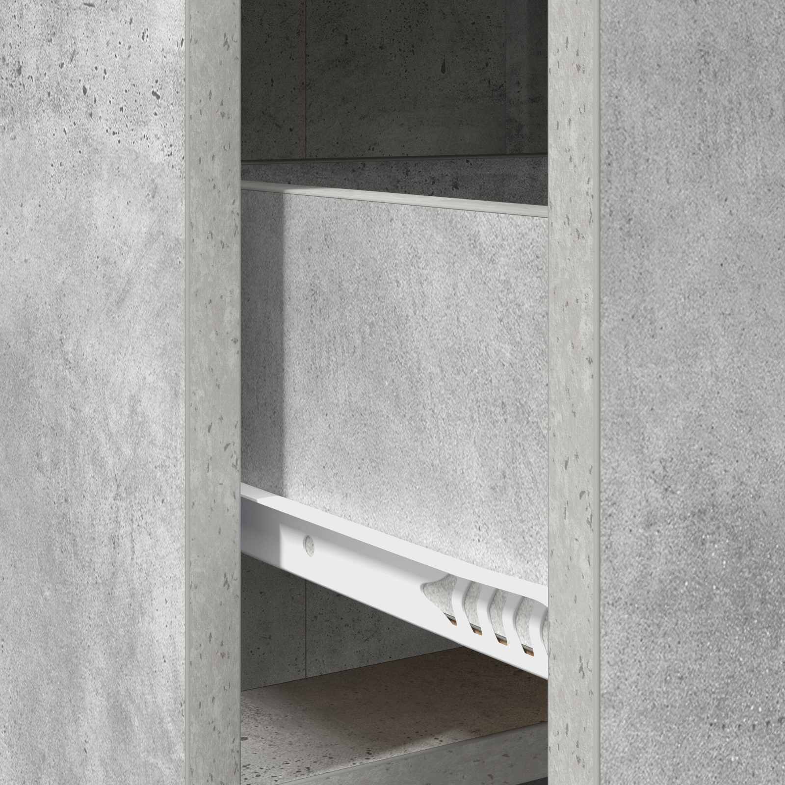 Dressoir Betongrijs 75 x 33 x 80 cm Bewerkt hout