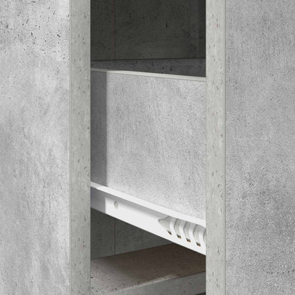 Dressoir Betongrijs 75 x 33 x 80 cm Bewerkt hout
