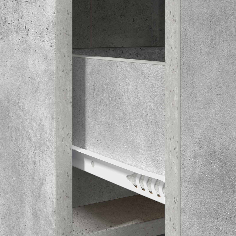 Dressoir Betongrijs 75 x 33 x 80 cm Bewerkt hout