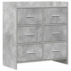 Dressoir 75x33x80 cm betongrijs bewerkt hout
