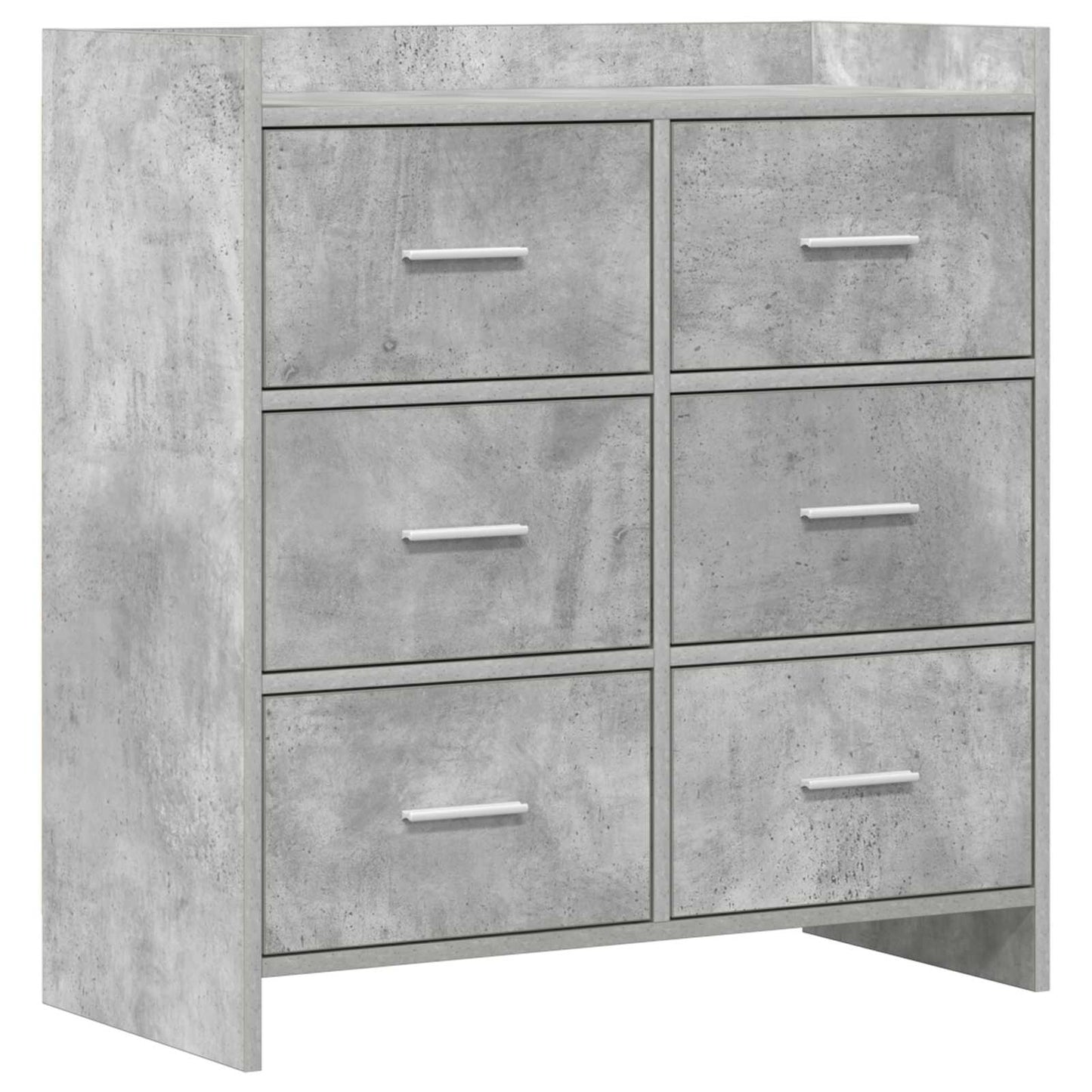 Dressoir Betongrijs 75 x 33 x 80 cm Bewerkt hout