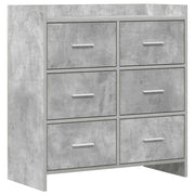 Dressoir 75x33x80 cm betongrijs bewerkt hout