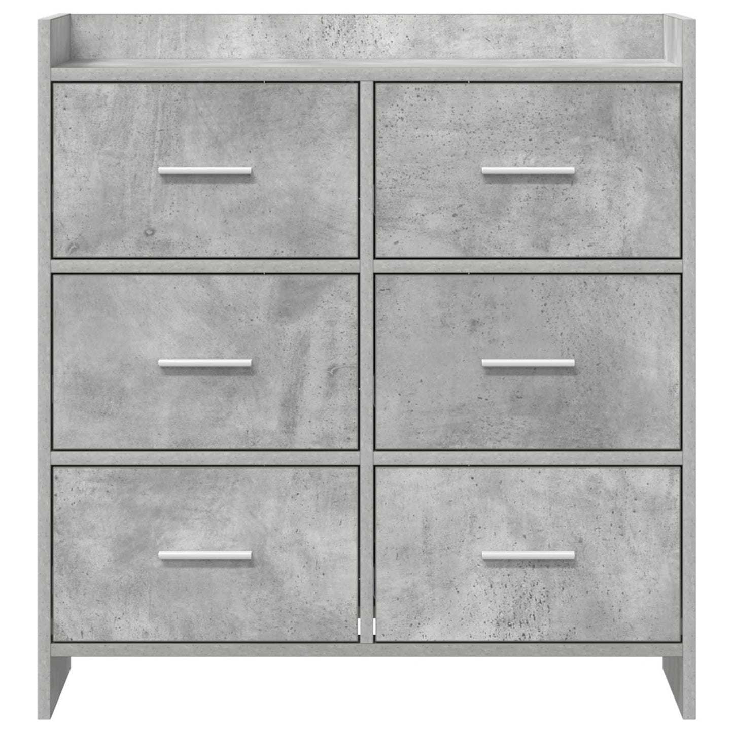Dressoir Betongrijs 75 x 33 x 80 cm Bewerkt hout