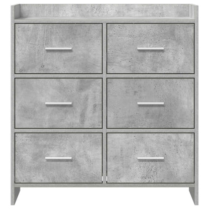 Dressoir Betongrijs 75 x 33 x 80 cm Bewerkt hout