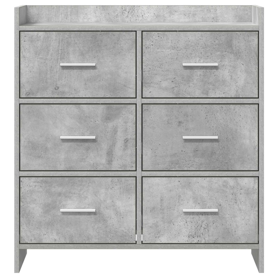 Dressoir Betongrijs 75 x 33 x 80 cm Bewerkt hout