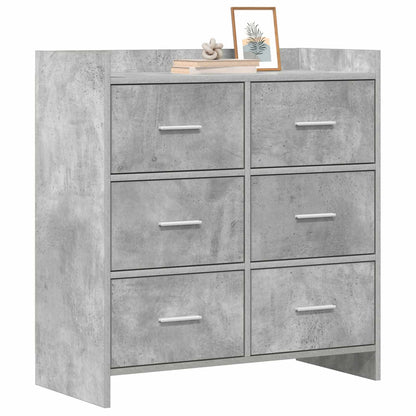 Dressoir Betongrijs 75 x 33 x 80 cm Bewerkt hout