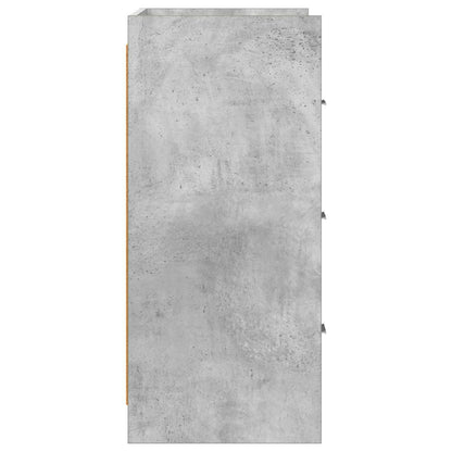 Dressoir Betongrijs 75 x 33 x 80 cm Bewerkt hout