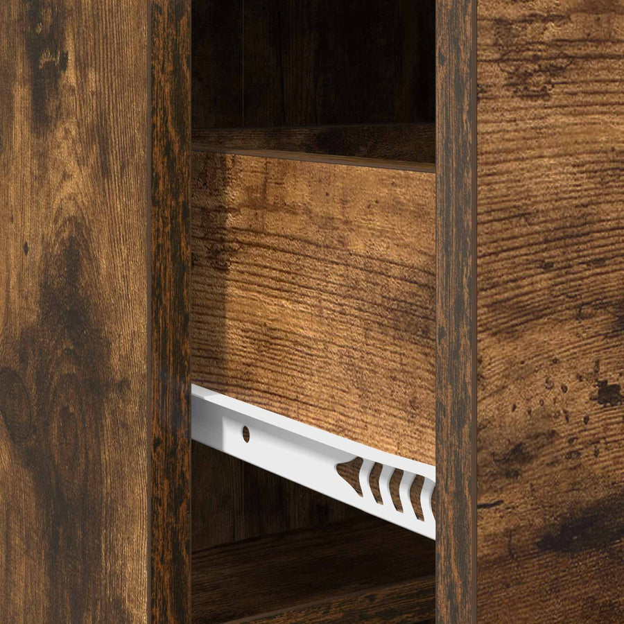 Dressoir Gerookt eiken 75 x 33 x 80 cm Bewerkt hout