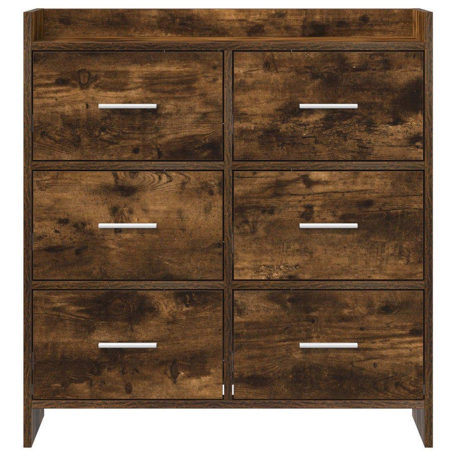 Dressoir Gerookt eiken 75 x 33 x 80 cm Bewerkt hout