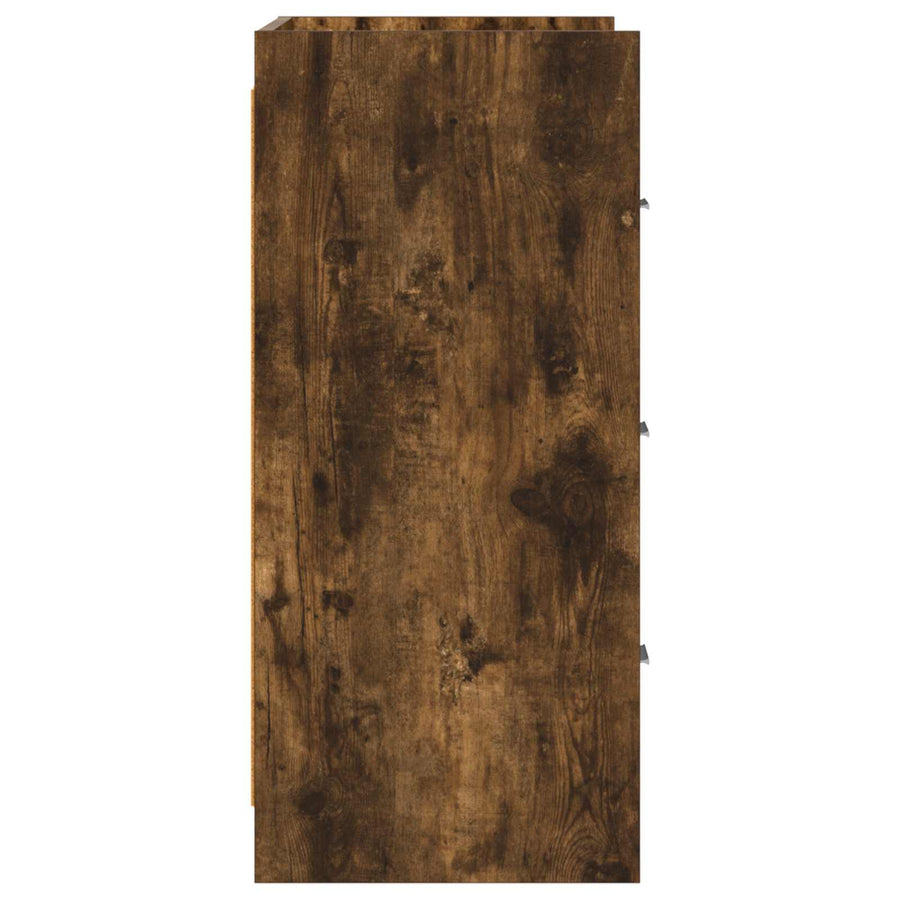 Dressoir Gerookt eiken 75 x 33 x 80 cm Bewerkt hout