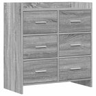 Dressoir 75x33x80 cm grijs bewerkt hout