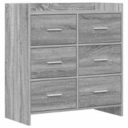 Dressoir 75x33x80 cm grijs bewerkt hout