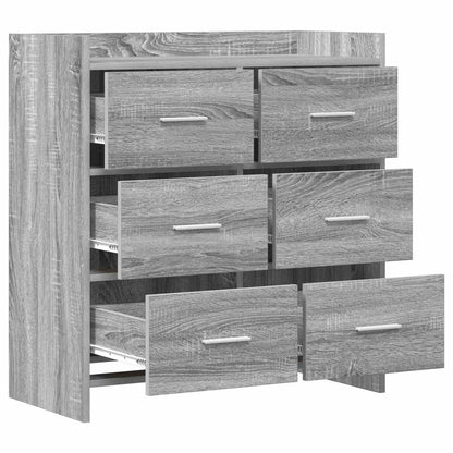 Dressoir Grijs Sonoma 75 x 33 x 80 cm Bewerkt hout