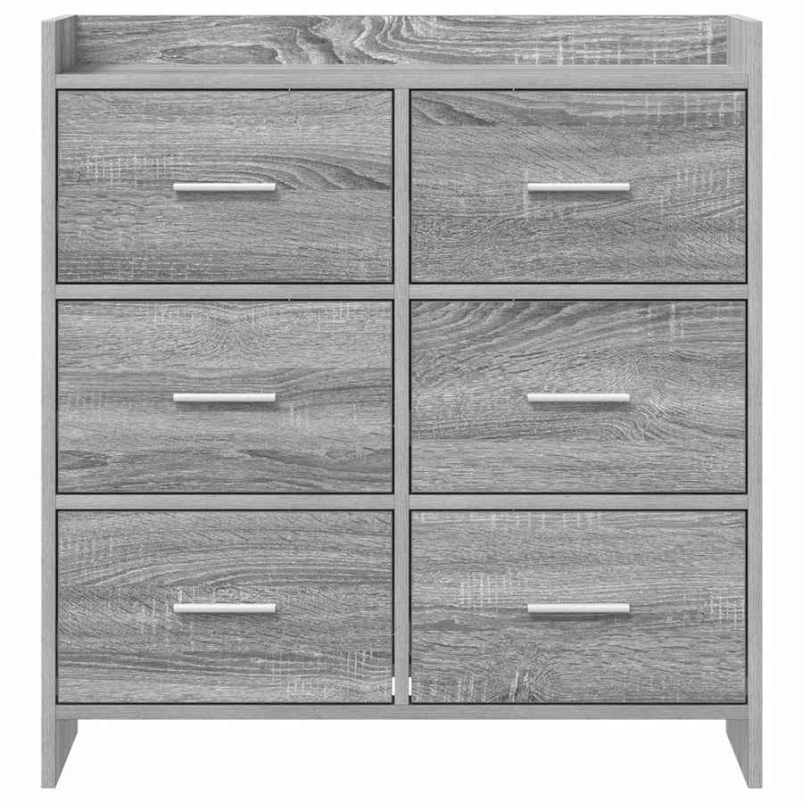 Dressoir Grijs Sonoma 75 x 33 x 80 cm Bewerkt hout