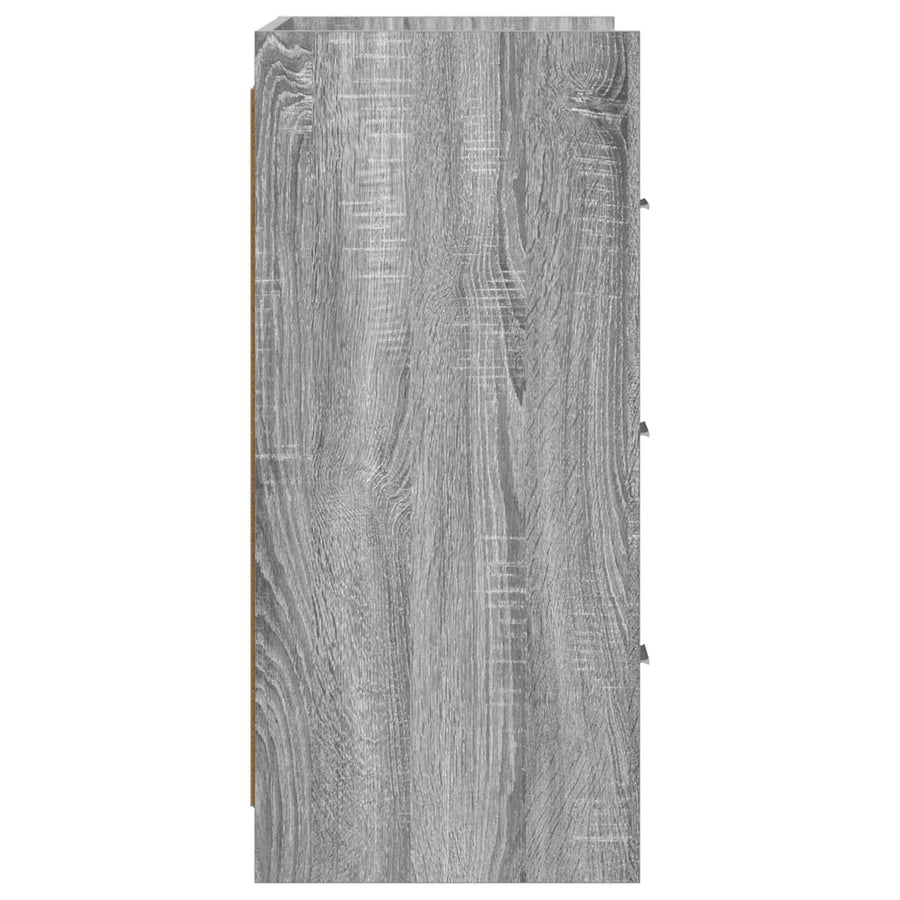 Dressoir Grijs Sonoma 75 x 33 x 80 cm Bewerkt hout