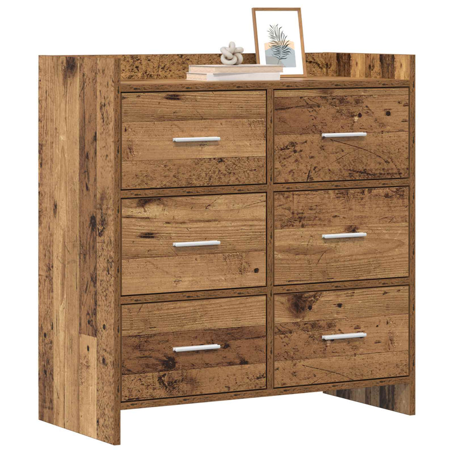 Dressoir Oud hout 75 x 33 x 80 cm Bewerkt hout