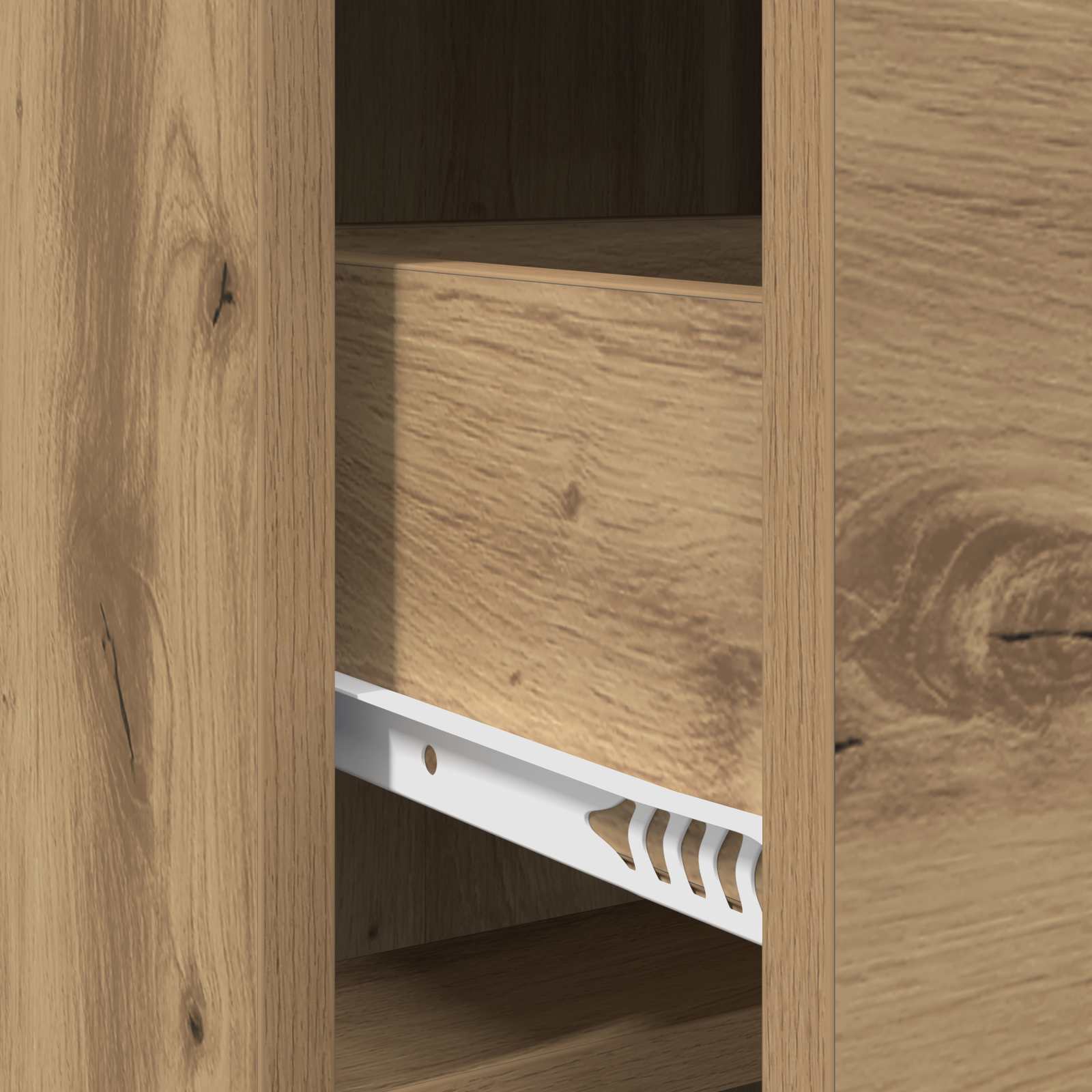 Dressoir Artisanaal eiken 75 x 33 x 80 cm Bewerkt hout