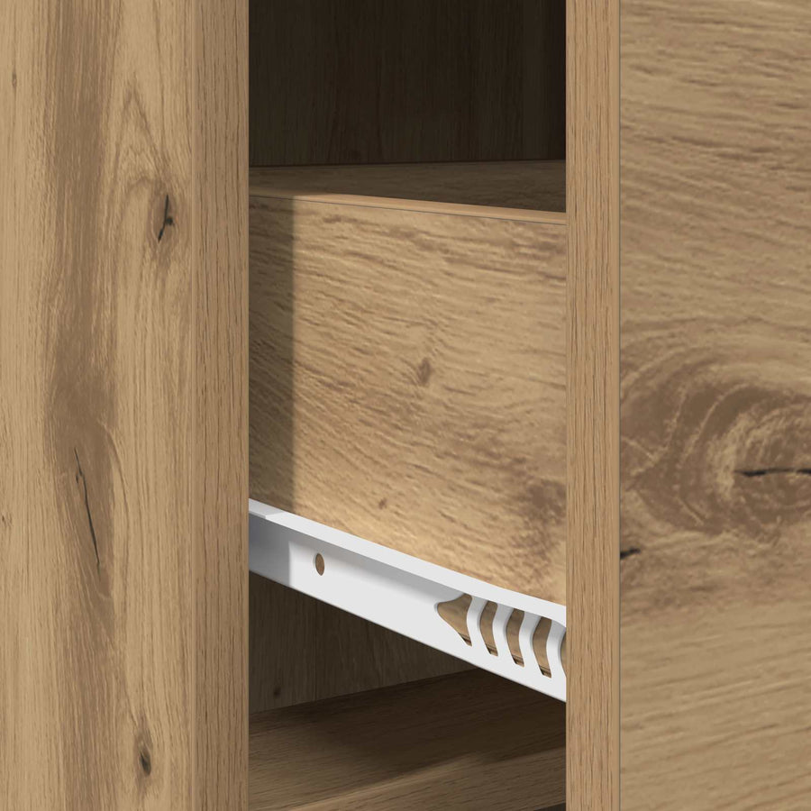 Dressoir Artisanaal eiken 75 x 33 x 80 cm Bewerkt hout
