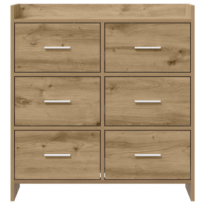 Dressoir Artisanaal eiken 75 x 33 x 80 cm Bewerkt hout