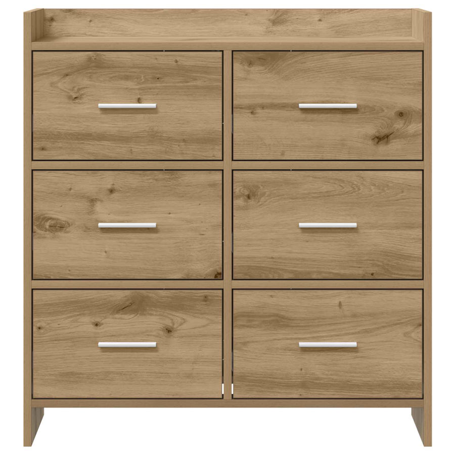 Dressoir Artisanaal eiken 75 x 33 x 80 cm Bewerkt hout