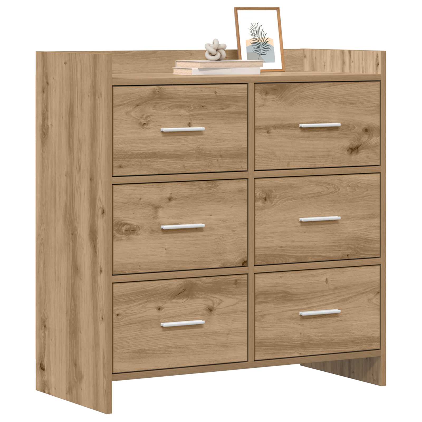 Dressoir Artisanaal eiken 75 x 33 x 80 cm Bewerkt hout