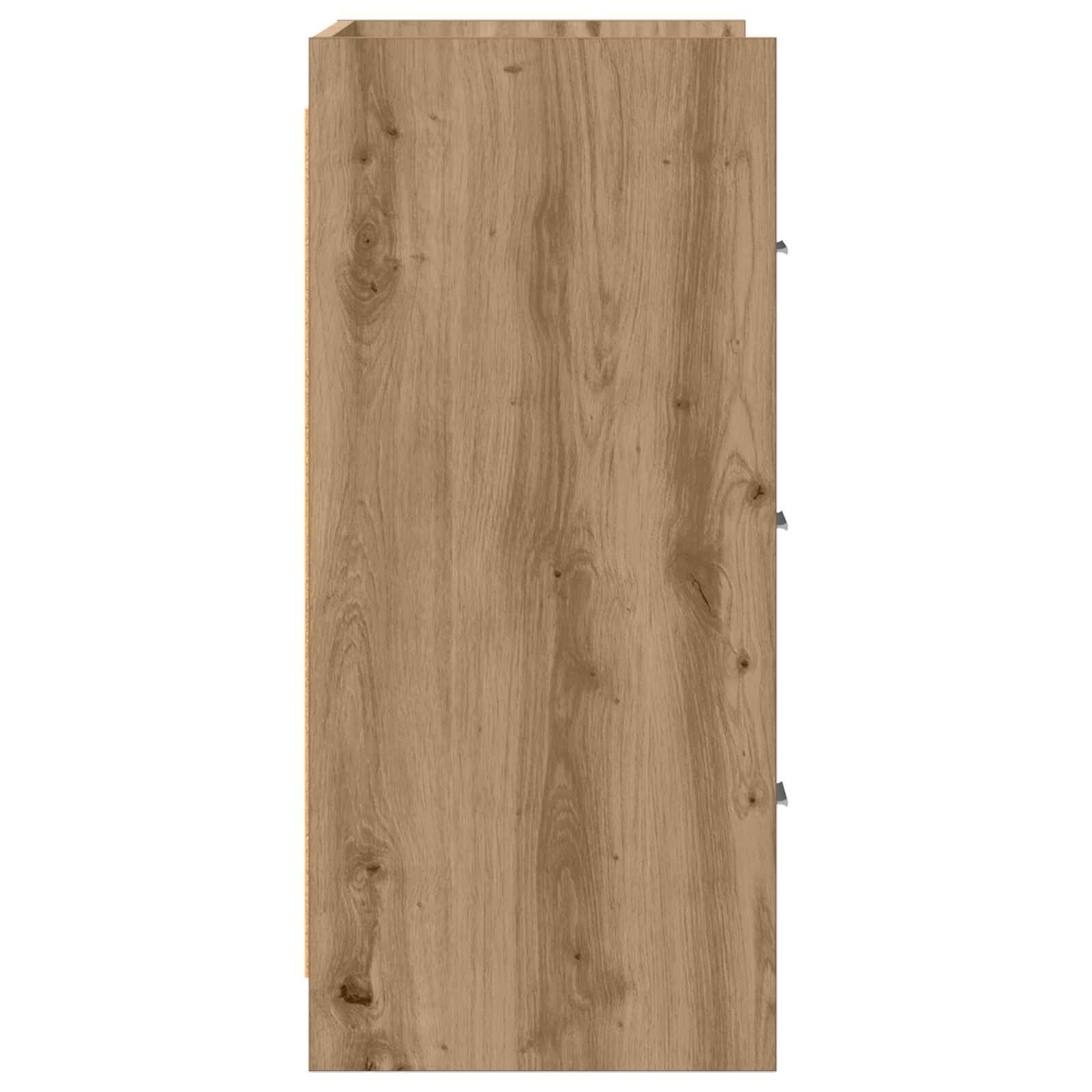 Dressoir Artisanaal eiken 75 x 33 x 80 cm Bewerkt hout