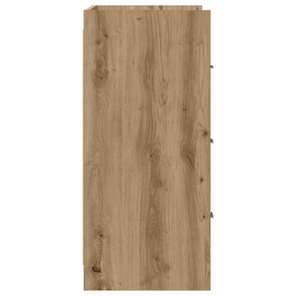 Dressoir Artisanaal eiken 75 x 33 x 80 cm Bewerkt hout