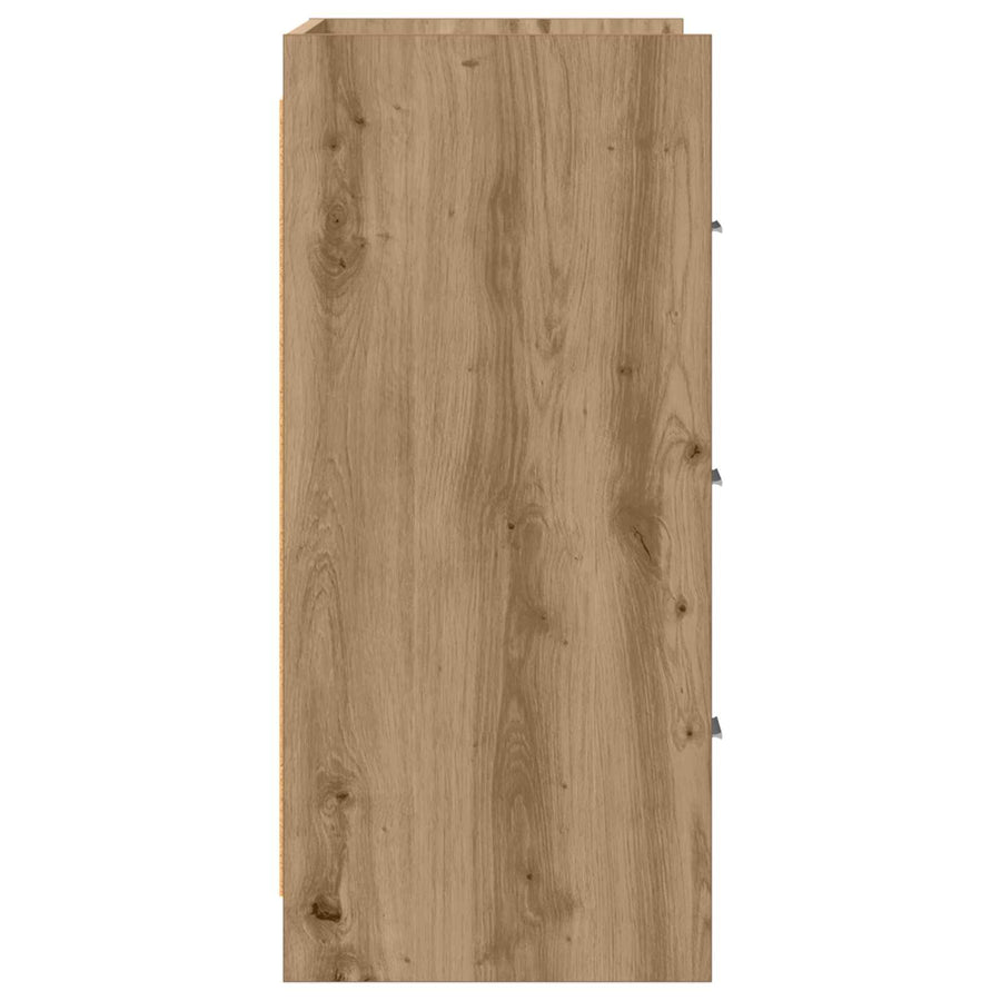 Dressoir Artisanaal eiken 75 x 33 x 80 cm Bewerkt hout
