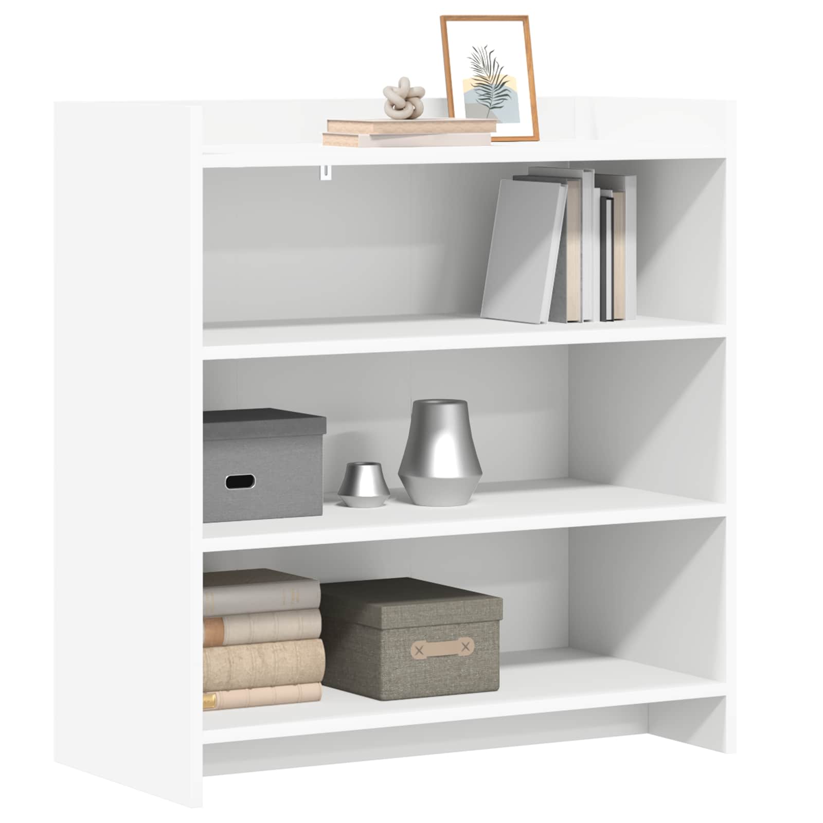 Dressoir Wit 75 x 36 x 80 cm Bewerkt hout